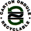 Logo recyclage carton ondulé
