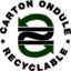 Logo recyclage carton ondulé Logo recyclage carton ondulé